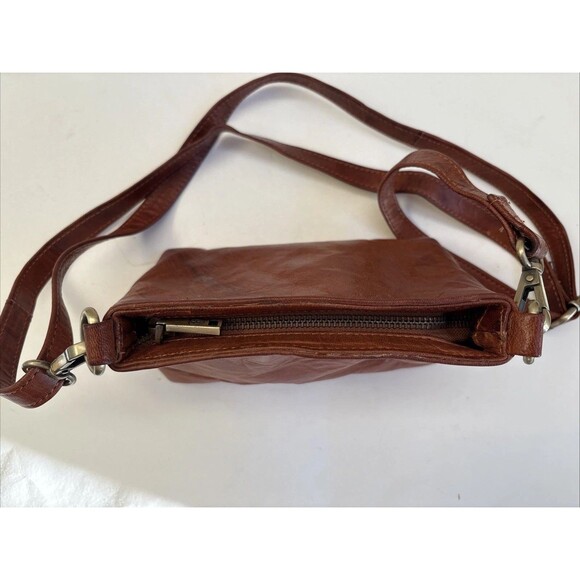 Berliner Bags 100% Goat Leather Brown Small Crossbody Utility Bag - Picture 2 of 9